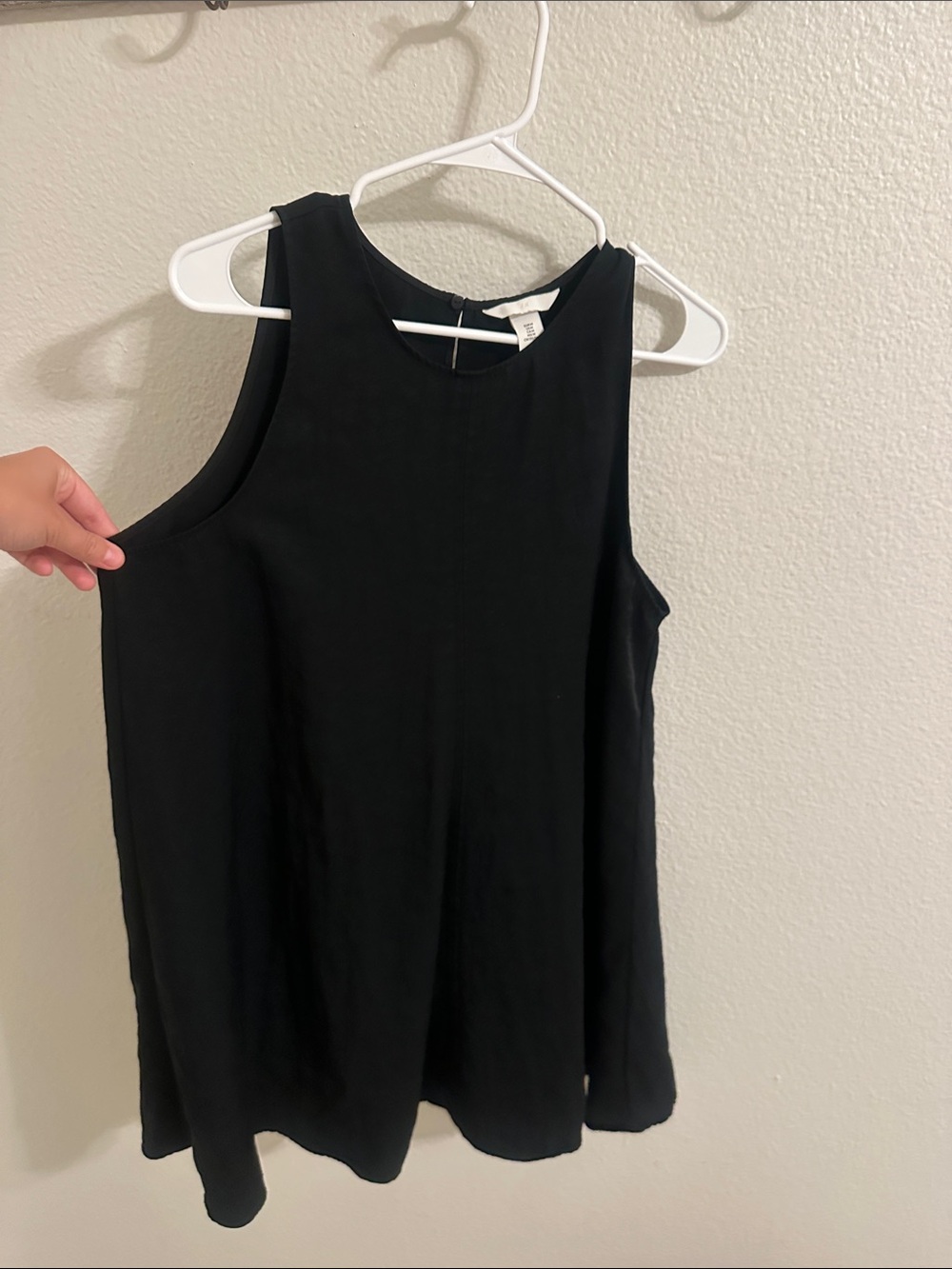 H&M Black Sleeveless Swing Mini Dress